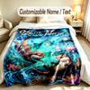 Fantasy Magic Theme Soft Blanket Personalized Custom Name Text Print Warm Blanket Home Sofa Bedroom Decor