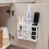 Curly Hair Curler Storage Box, Wall-Mounted Hair Care Tool Organizer, Compartmentalized Storage With No-Punching Design