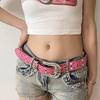 Cintura Cool Girl Y2k a Farfalla con Strass per Stile Punk Americano Retrò
