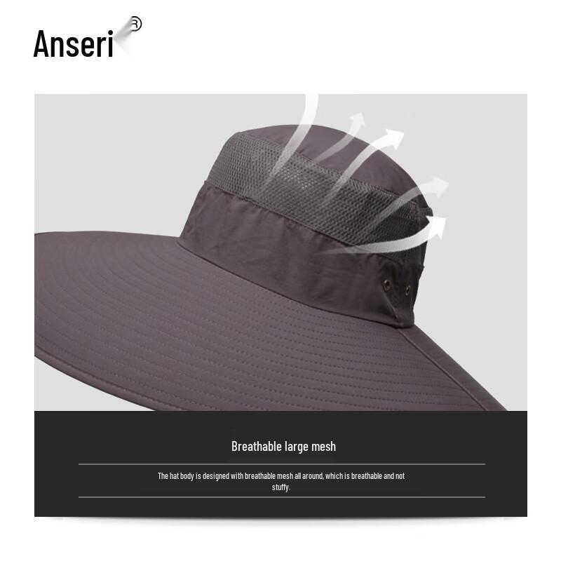 Unisex Faltbarer Atmungsaktiver Outdoor-Sonnenhut mit Breiter Krempe