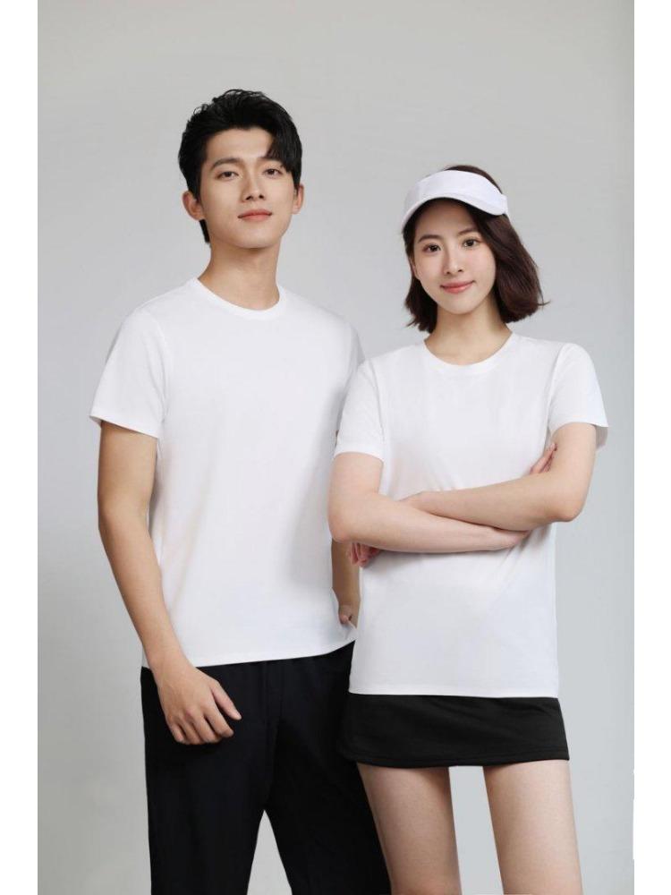 Summer Men's and Women's Short Sleeve T-shirt Soft Lightweight Unisex Cool  Round Neck Tshirt YG-253