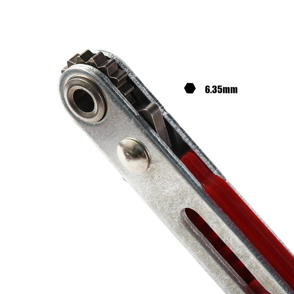 Sechskant Schraubendreher Bit Ratsche Schraubenschlüssel Stecknuss Doppelantriebskopf Sechskant Ratsche Spanner Gebogener/Gerader Kopf 1/4 Zoll Reparaturwerkzeug