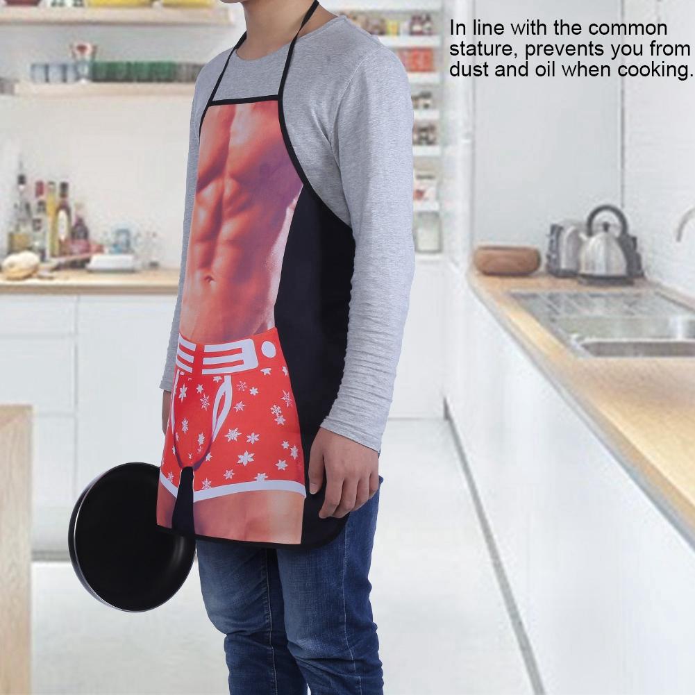 3D Funny Cooking Apron Sexy Man Woman Apron Waterproof Apron