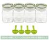 Takeya Chemical Industry TAKEYA Freshlock Square Storage Set of with Opening Containers, 300ml, Green, 4, Spoon, Airtight, One-Touch