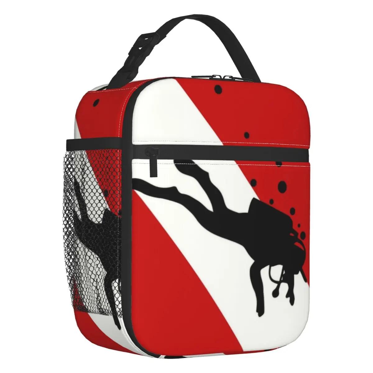 

Флаг аквалангиста Многоразовый ланч-бокс для женщин Многофункциональный Дайвинг Термокулер для еды Изолированная сумка для ланча Офисная работа 26x21x11CM розовый