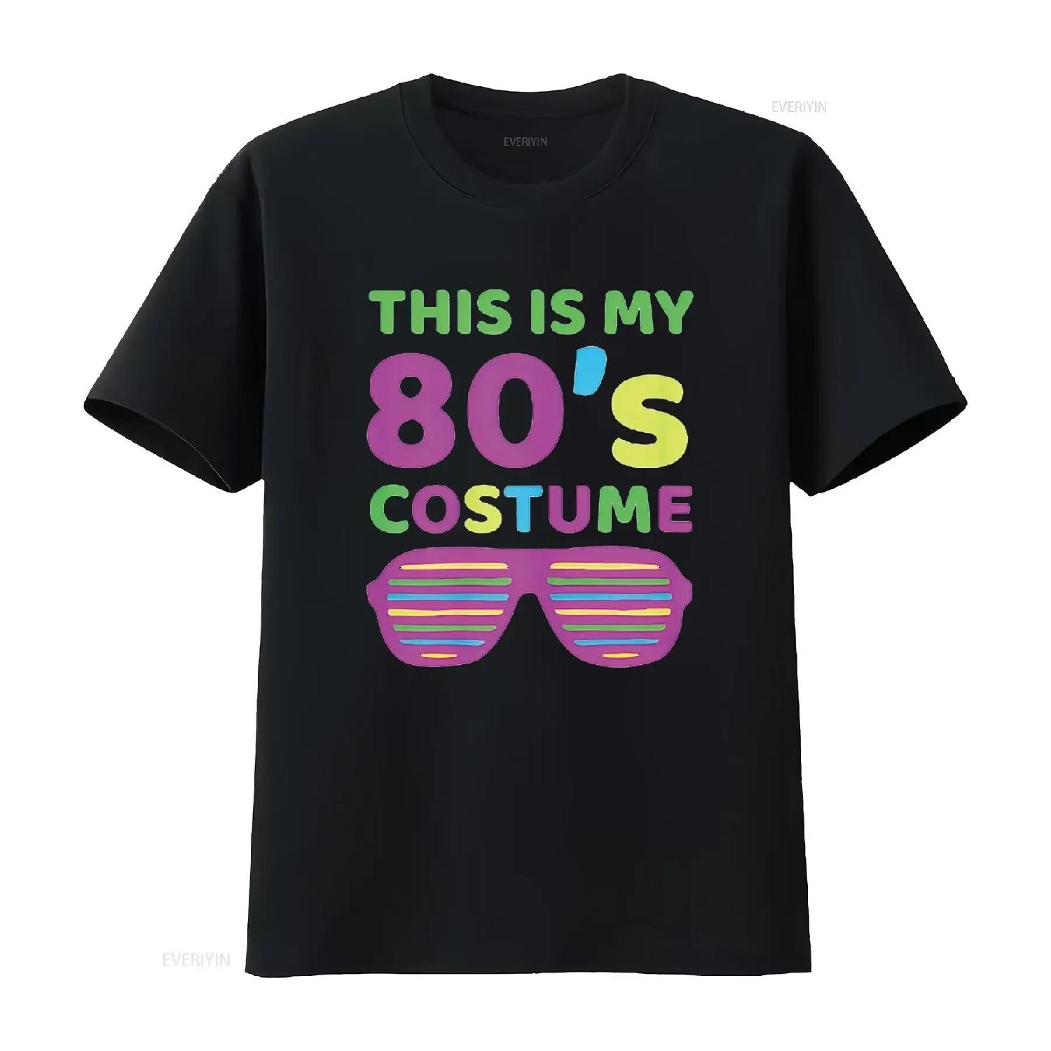 

Women s This is my 80 Costume T Shirt Outfit Eighties Retro Party Design White vintage Washed Comfortable Stylish Soft S чёрный