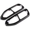 304 Stainless Steel Car Exhaust Tail Pipe Cover Trim For For BMW 7 Series G11 G12 730 740 750i 2016 2017 2018 (black)