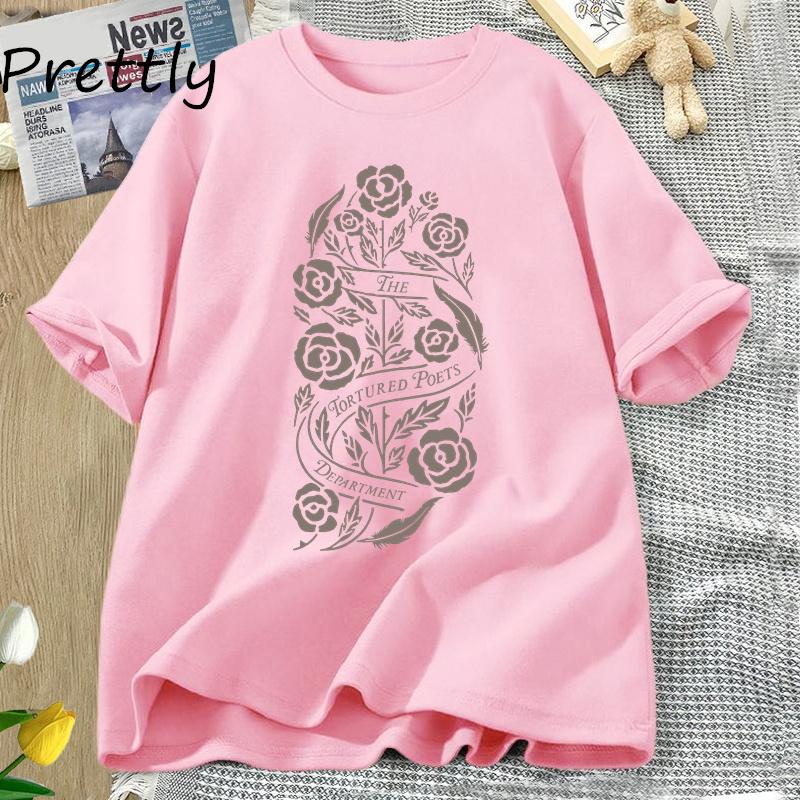 The Tortured Poets DepartUnisext Flower Printed T-shirt Unisex New Album Alls Fair In Love and Poetry T Shirt Unisex's Cotton Tshirts