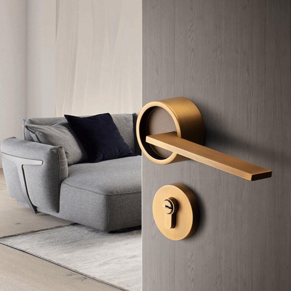 Anti-theft Design Door Handle Lock Zinc Zinc Zinc Alloy Deadbolt Lock Round Door Lock Bedroom Door