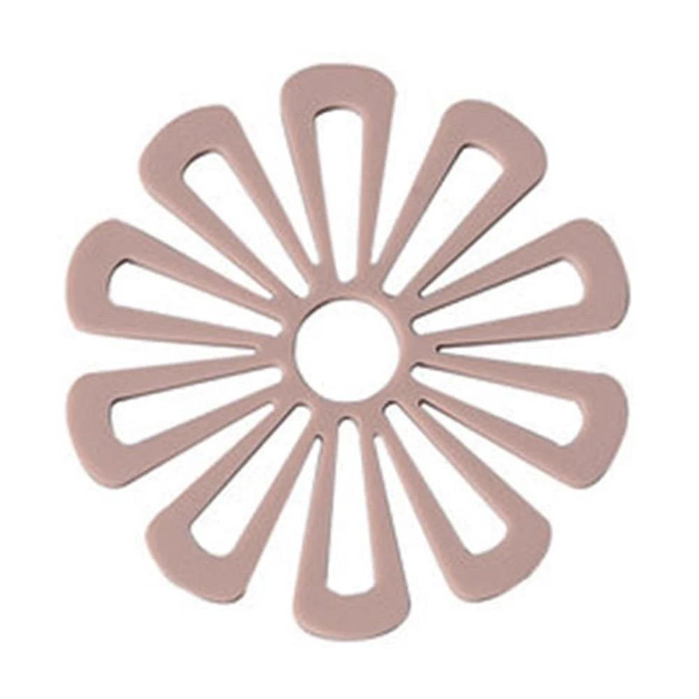 

Горячая Распродажа Коврик для кухонного горшка в форме цветка, держатели для горячих кастрюль и сковородок, кухонные изоляционные подставки, подставка под горячее для блюд 16.8cm розовый