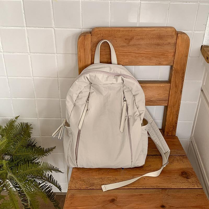 

Рюкзак школьный большой вместимости женский для студентки колледжа, повседневный, для поездок на работу, сумка для компьютера, легкий нейлоновый рюкзак, женский рюкзак абрикосовый