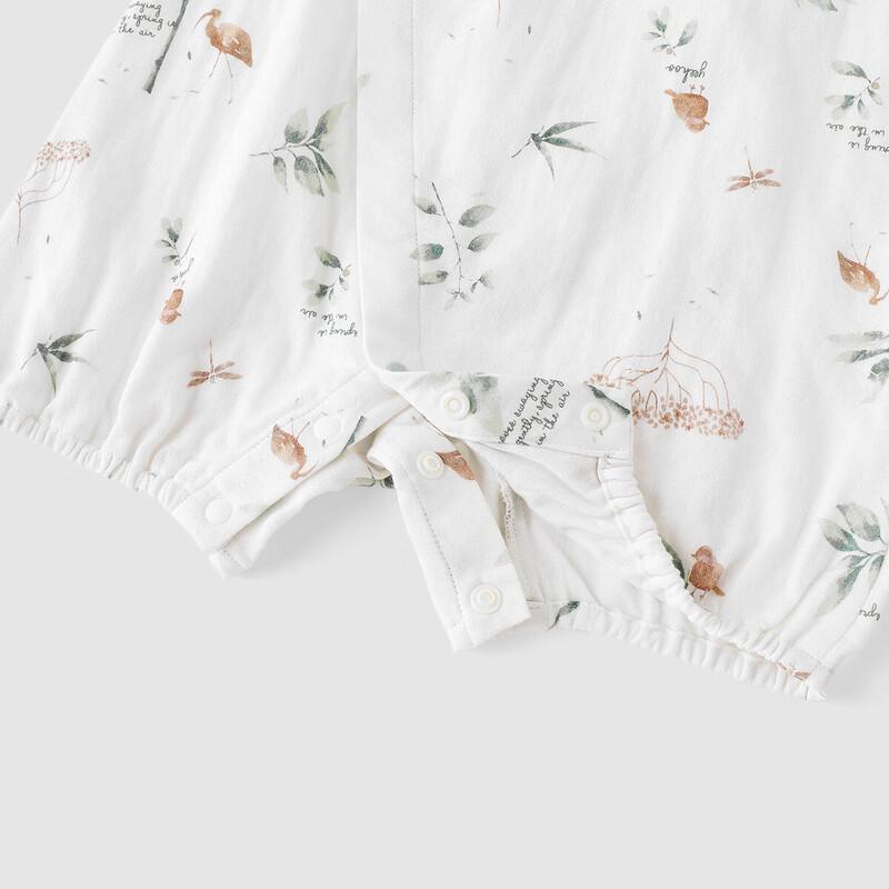 YEEHOO Baby Summer Bamboo Fiber Breathable Short Sleeve Romper