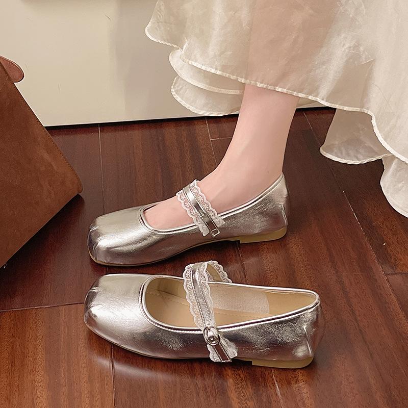 Fashion Hot Selling All-Match Shoes Woman Flats Shallow Mouth Modis Square Toe New Comfortable 2025 Moccasin Mary Janes Fashion Shoe