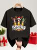 Beer Christmas Party Reindeer Santa Fun Gift Black T-Shirt