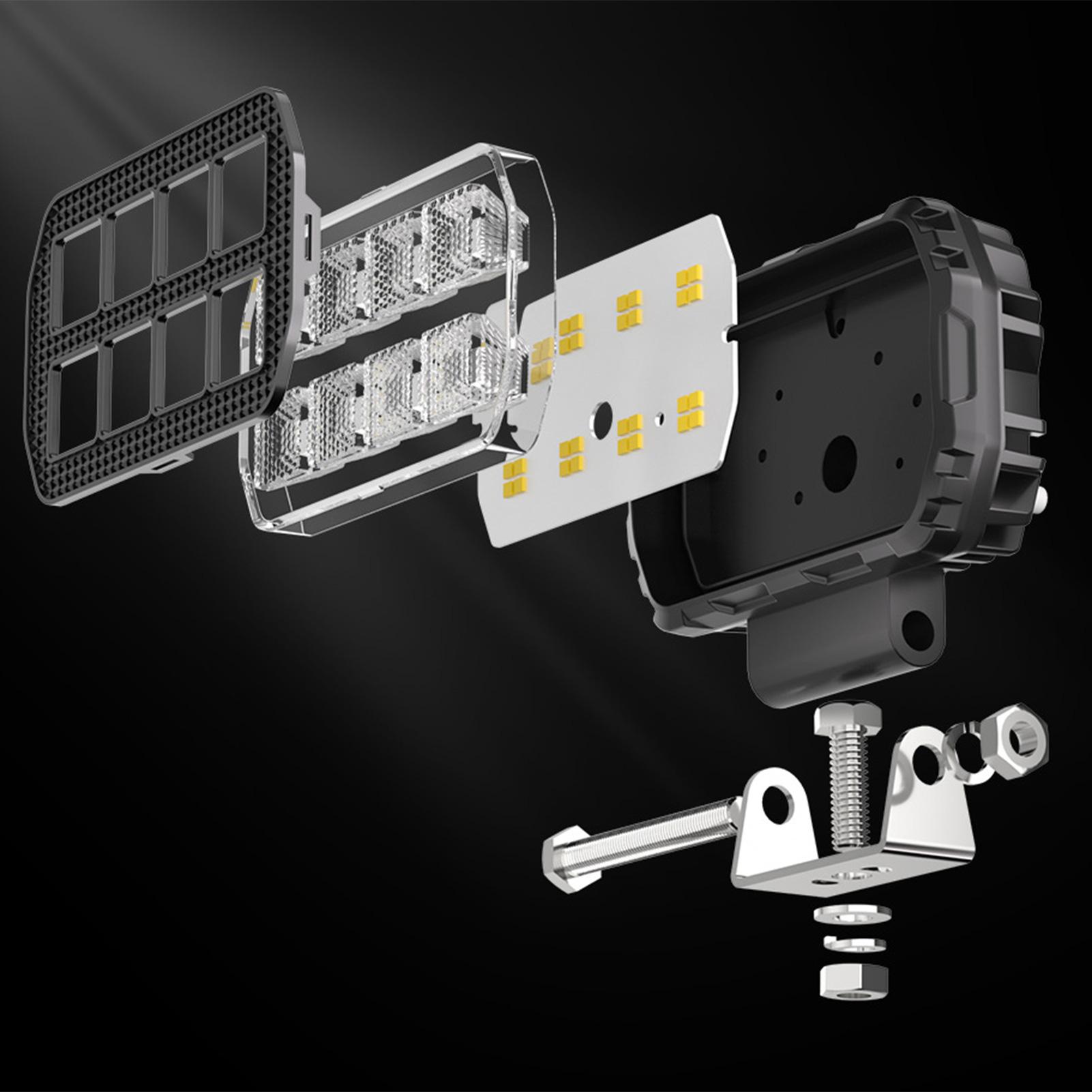 

Led Driving Pod Light Aluminum Led Work Lights Bright High Amber Dustproof Lighting for Car Truck Road Atv Automotive Use CN