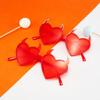 Rhinestones Halloween Cosplay Glasses Heart Shape UV Protection Sun Glasses  Party Props