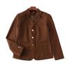 Damen JK Blazer Anzugjacke Revers Langarm Zweiknopf Lässig Arbeit Interview Mantel
