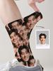 3D Face Print Socks – Personalized Christmas Gift, Polyester, Full 360° Design