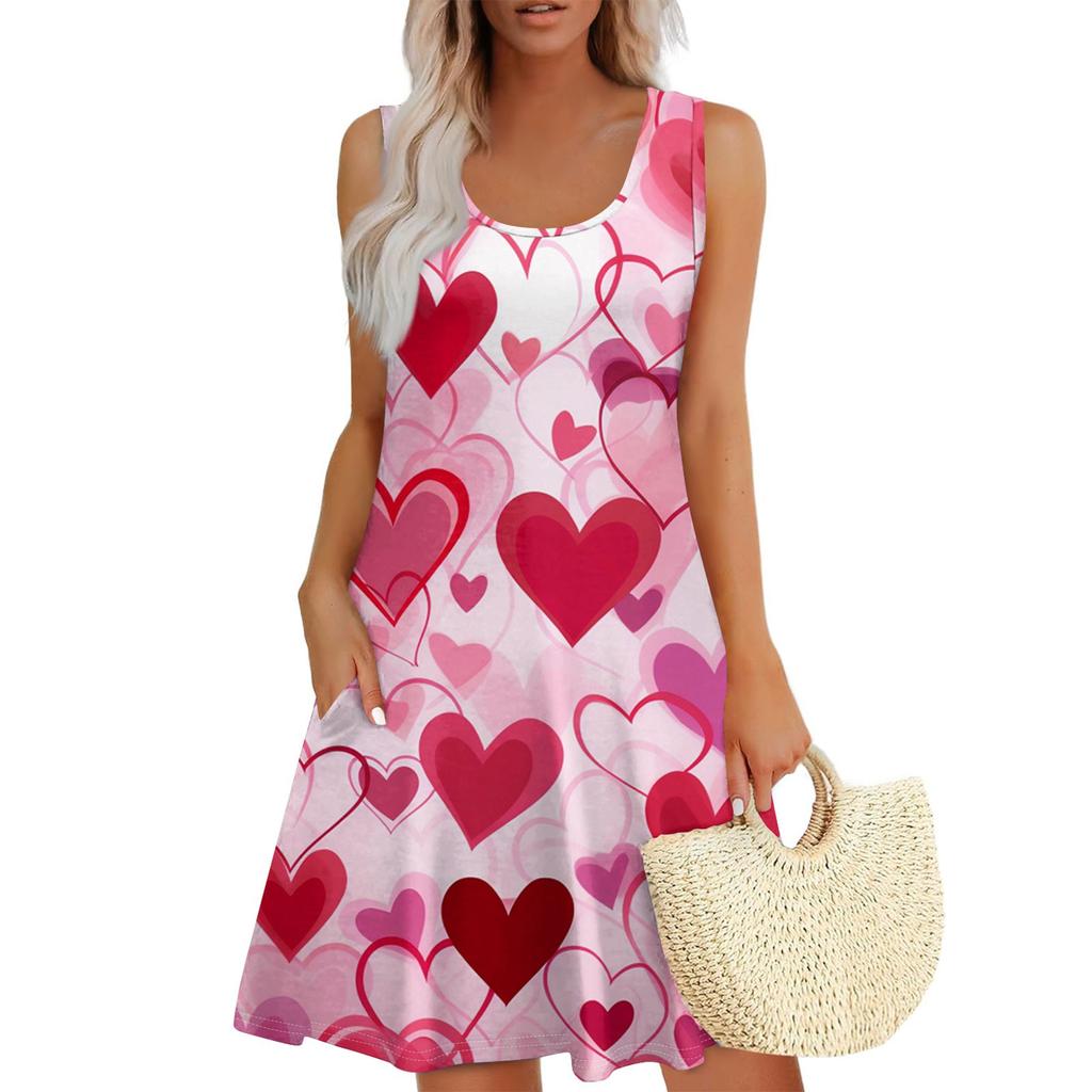Women's Casual Dresses Daily Dating Out With Pockets Sleeveless Loose Dresses