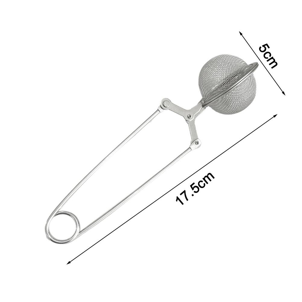 Reusable Steel Tea Infuser Sphere Mesh TeaStrainer Filter Herb Kitchen Gadget Handle Diffuser Coffee Anti-scald S T1F7