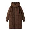 New long down cotton-padded clothes for women's winter fashion hooded knee-length thickened warm cotton-padded jacket