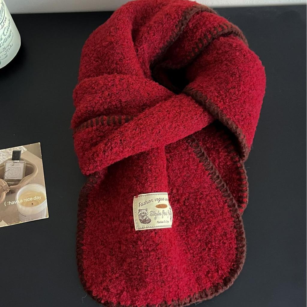 Kadın Yumuşak Düz Renk Eşarp Sıcak Kalın Peluş Şal Günlük Sonbahar Kış Moda Boyun Eşarbı Günlük Dış Mekan İçin