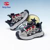 Happy Bear Unisex Spring Leather Kids' Sports Shoes with Rotating Button