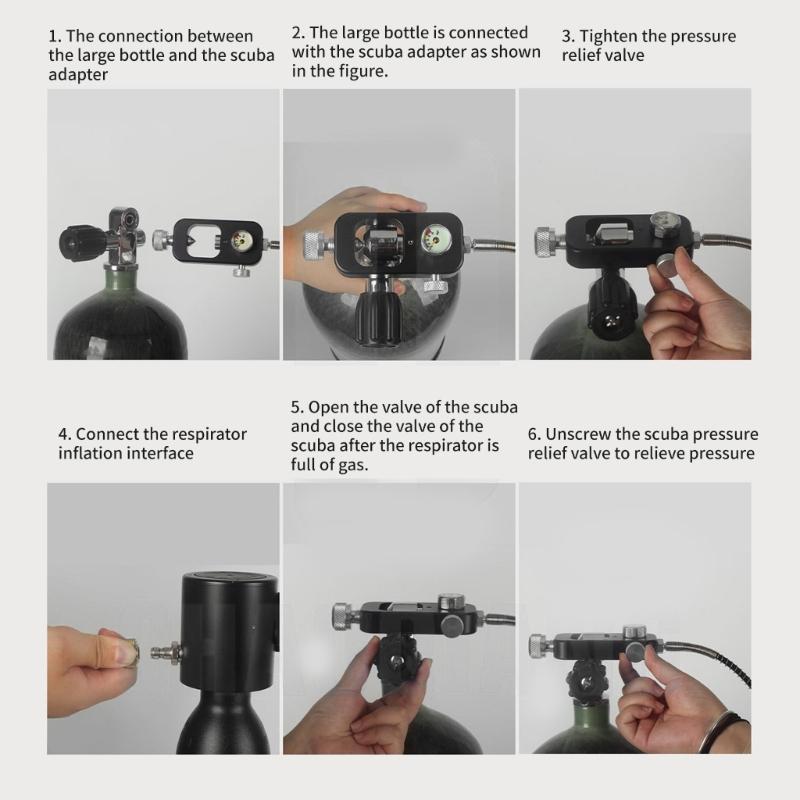 Tap Tank Adapter Paintball Fill Adapter Air Hose Paintball Scuba Fill Station High Pressure Scuba Tank Refill