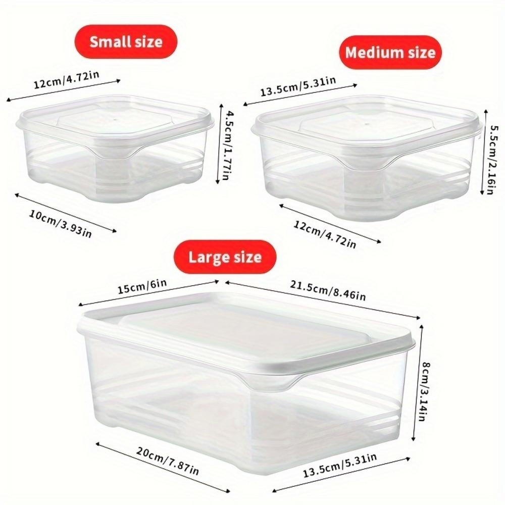 4/6 szt. Wielofunkcyjny, wielokrotnego użytku pojemnik do subpakowania, specjalny do lodówki, do zamrażania, do sortowania żywności, na mięso, owoce, warzywa
