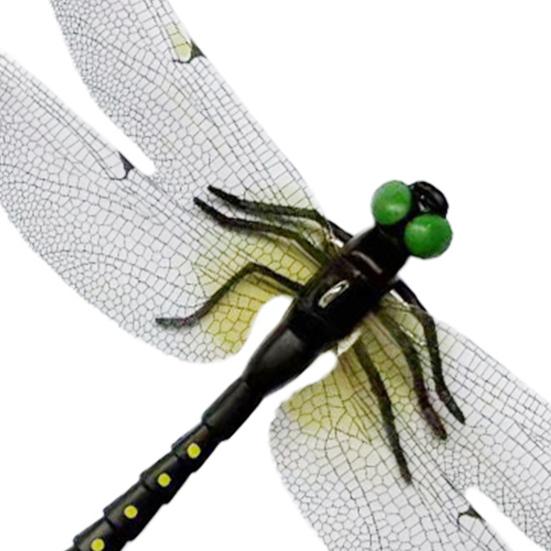 3D Simulation Dragonfly Outdoor Fake Dragonfly with Keychain Artificial Insect Model for Garden Yard Courtyard Patio Flower Beds