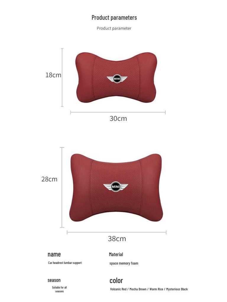 Supporto lombare e cuscino per poggiatesta BMW Mini per Cooper F54 F55 F56 F60 - Decorazione Interna