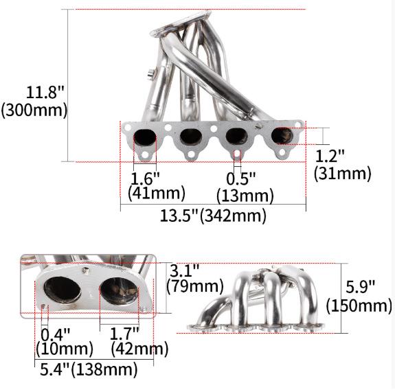 Kit Collettore di Scarico Honda Civic Serie D (1988-2000)