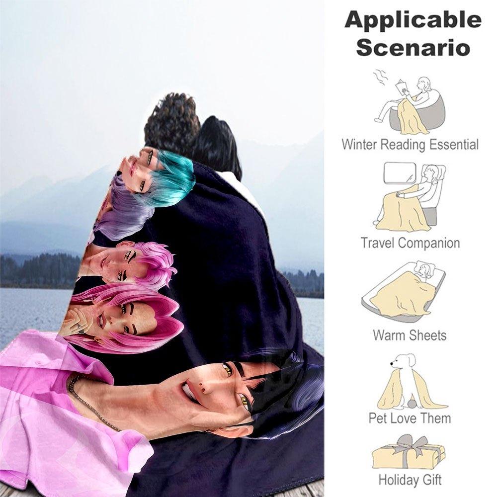 "Vivid Hair Color Collection: Brighten Up Your Look!"Blanket Lightweight Flannel Throw Blanket for Sofa, Bed, Travel, Camping, Livingroom, O