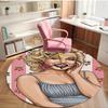 Marilyn Monroe Print Rond Tapijt, Wasbaar Vloerkleed, Voor Entree Slaapzaal Wasruimte Kantoor Studeerkamer, Woondecoratie Verjaardag Kerstcadeau