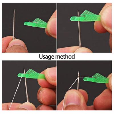 Ferramenta de Enfiamento Rápido para Máquinas de Costura Mini Passa-fio em Formato de Peixe com Construção Robusta de Plástico e Metal