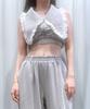Lililiri Sweat Ruffle Top_Gray