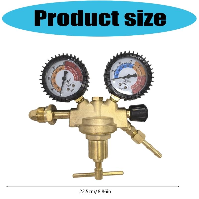 Accuracy Bronze Gas Pressure Regulator For CO2 Rare Welding Systems G3/4 Thread Guard Gate Plan