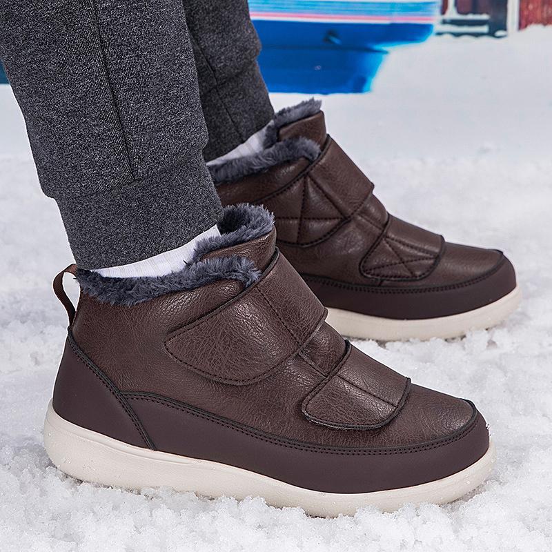 Zimní sněhule pro muže zahřejí Bavlněné boty Outdoorové turistické boty Plyšové teplé vysoké kotníkové boty Mužské tenisky