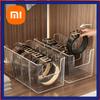 Plastic Belt Organizer Large Capacity Divided Storage Shelf for Wardrobe Makeup Bathroom Transparent Dustproof Multiuse Hanging