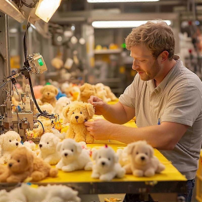 Min livaktige robotvalp, Robotvalp som oppfører seg som en ekte hund, Søt myk robotvalp som går og bjeffer(brun)