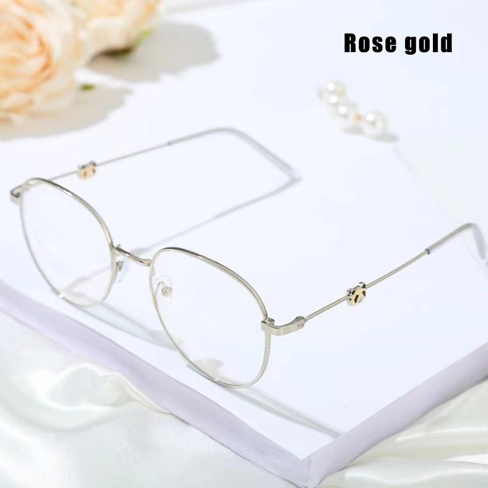 Mode Damen Büro Blaulichtfilter Übergroße Computerbrille Großer Metallrahmen Niedliche Panda Damen Blaulichtblockierende Brille