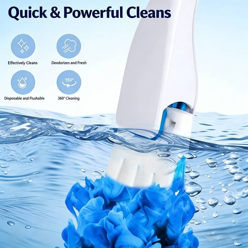 Modern Minimalist Disposable Toilet Brush Set With Cleaning Liquid For Home Bathroom Cleaning Supplies