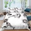 Saxophone Soft Duvet Cover Set Rotating Musical Notes Beding Set Musical Instrument Retro Jaz Music Theme Twin Comfortable Quilt Cover for Children