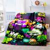 Gra 3D, Splatoon, Modny Uroczy Kreskówkowy Miękki Pluszowy Koc, Koc Flanelowy Pokój Gracza Łóżko Sofa Koc na Drzemkę grinch