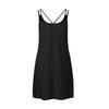 Sleeveless Knit Mini Dress for Women Double Strap Casual A Line Tank Dress Lightweight Breathable Summer Beachwear