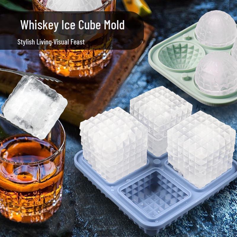 Silicone Ice Hockey Mold - Hand Grenade and Rhombic Ice Stick for Whiskey