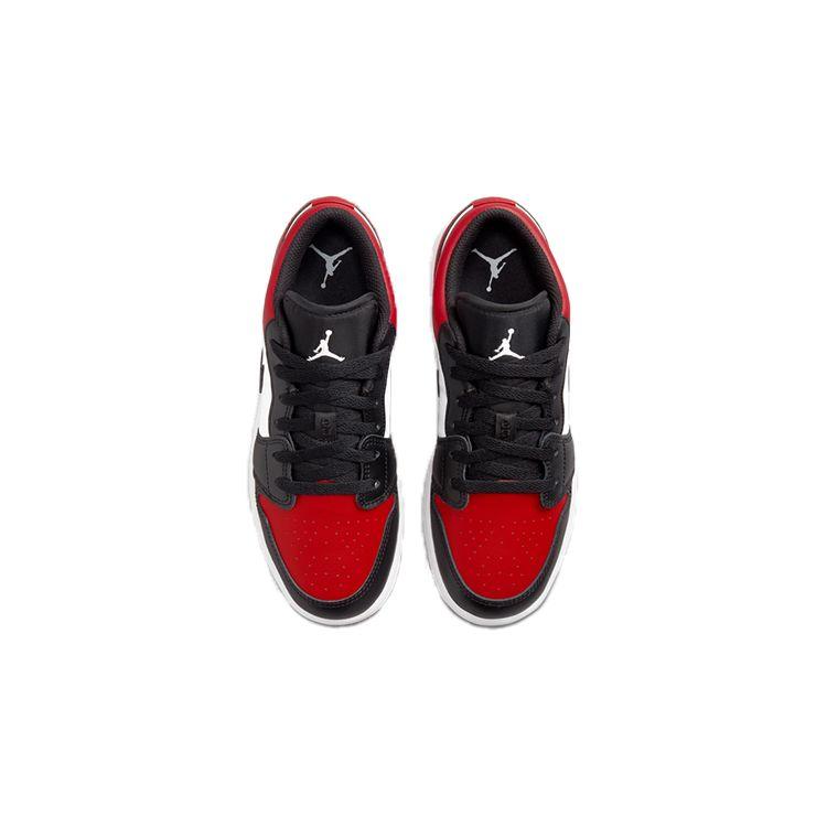 Air Jordan 1 Low GS Bred Toe Kids Sneakers Gym-Red White Black 553560-612