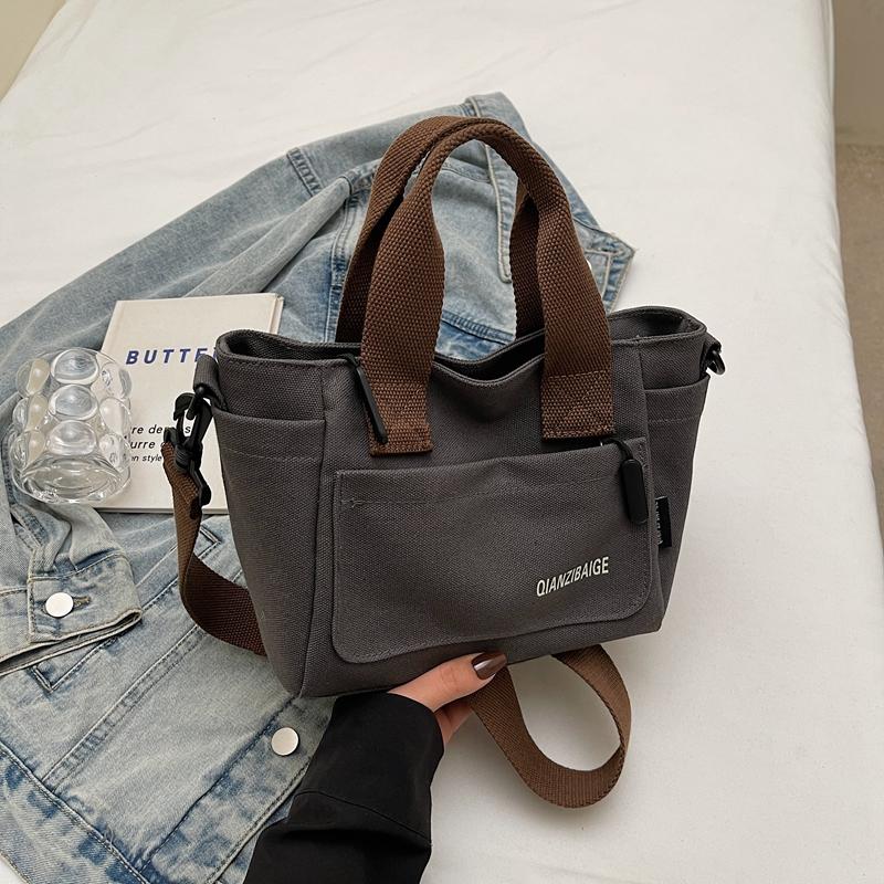 Handbag Letter Printed Canvas Bag Women Shoulder Bag