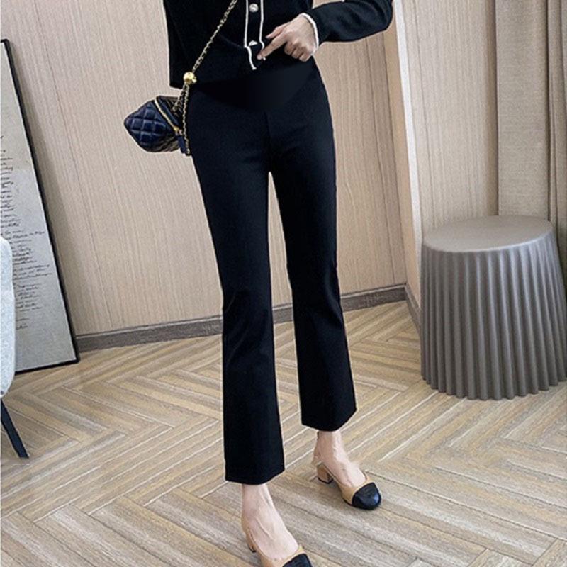 Spring-Summer High-Waisted Slimming Maternity Micro-Flare Pants Large (115-135 lbs)