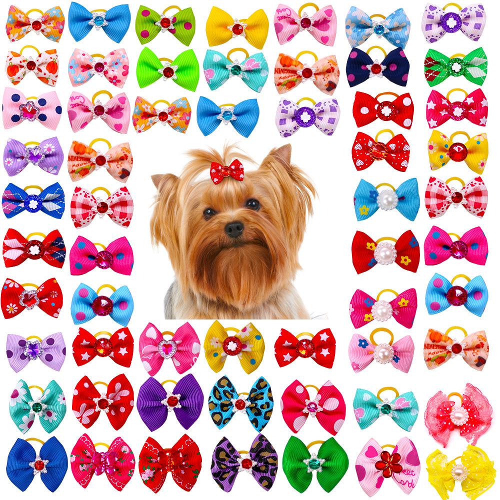 10/20pcs Dog Grooming Hair Bow Christmas Dog Headwear Mixed Color Small Dog Accessories  Dog Accessories Christmas Accessories